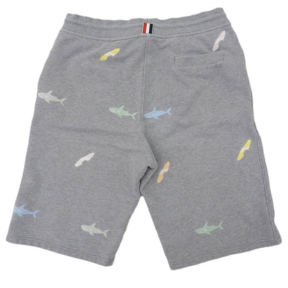 THOM BROWNE トムブラウン コットン シャーク ウェットハーフパンツ ボトムス レディース グレー 3 ボトムス 36