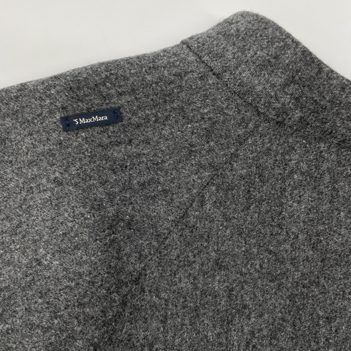 S MaxMara エスマックスマーラ ｸﾞﾚｰ ｳｰﾙ ｷﾞｬｻﾞｰﾃﾞｻﾞｲﾝ ﾛﾝｸﾞｽﾘｰﾌﾞ比翼ｼｬﾂﾜﾝﾋﾟｰｽ ワンピース 表記なし