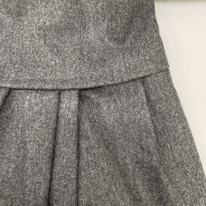 S MaxMara エスマックスマーラ ｸﾞﾚｰ ｳｰﾙ ｷﾞｬｻﾞｰﾃﾞｻﾞｲﾝ ﾛﾝｸﾞｽﾘｰﾌﾞ比翼ｼｬﾂﾜﾝﾋﾟｰｽ ワンピース 表記なし