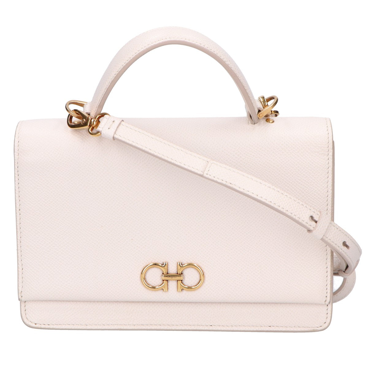 Salvatore Ferragamo サルヴァトーレフェラガモ JP-22D866 レザー ガンチーニ 2WAYショルダー ハンドバッグ