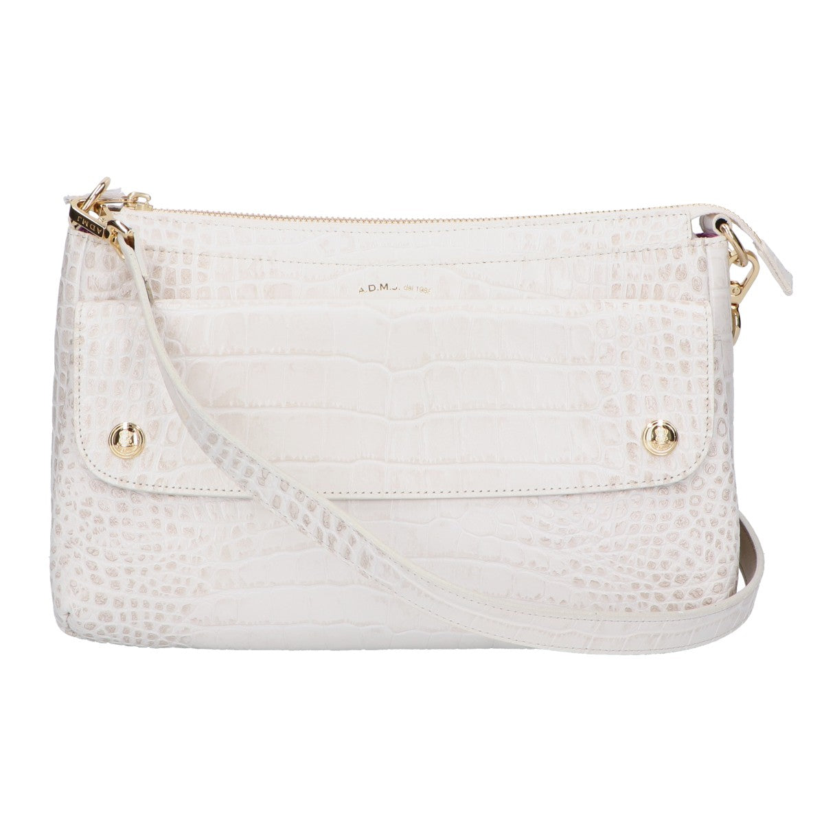 A.D.M.J. Accessoires De Mademoiselle ADMJ 【新品同様】20SC030307 クロコ型押し ショルダーバッグ