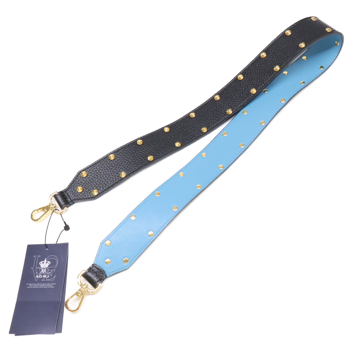 A.D.M.J. Accessoires De Mademoiselle ADMJ 【新品同様】18SS05002 スタッズ シュリンクレザー ショルダーストラップ その他