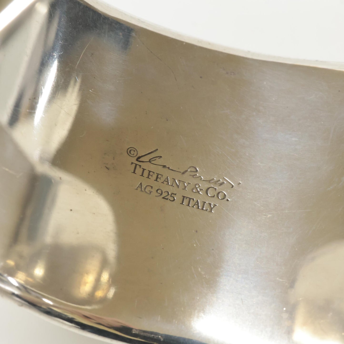 TIFFANY&Co. ティファニー Ag925 60020081 エルサ・ペレッティ スターリングシルバー ファセット ワイドカフ バングル