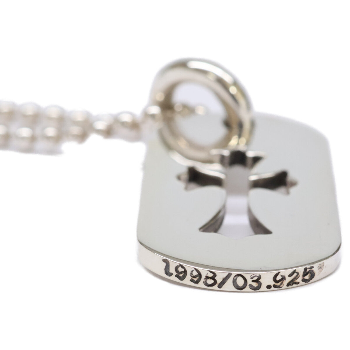 Chrome Hearts クロムハーツ 美品 925 CHクロス カットアウトクロスドッグタグ スモール ペンダントトップ