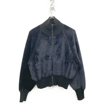 Y-3 ワイスリー ﾌﾞﾗｯｸ W CLASSIC VELVET KNIT FZ SWEATER トップス 2XS