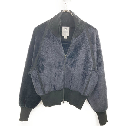 Y-3 ワイスリー ﾌﾞﾗｯｸ W CLASSIC VELVET KNIT FZ SWEATER トップス 2XS