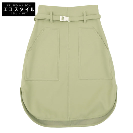 STELLA McCARTNEY ステラマッカートニー 美品 ベルト付き スカート レディース ライトグリーン 34 603150 スカート 34
