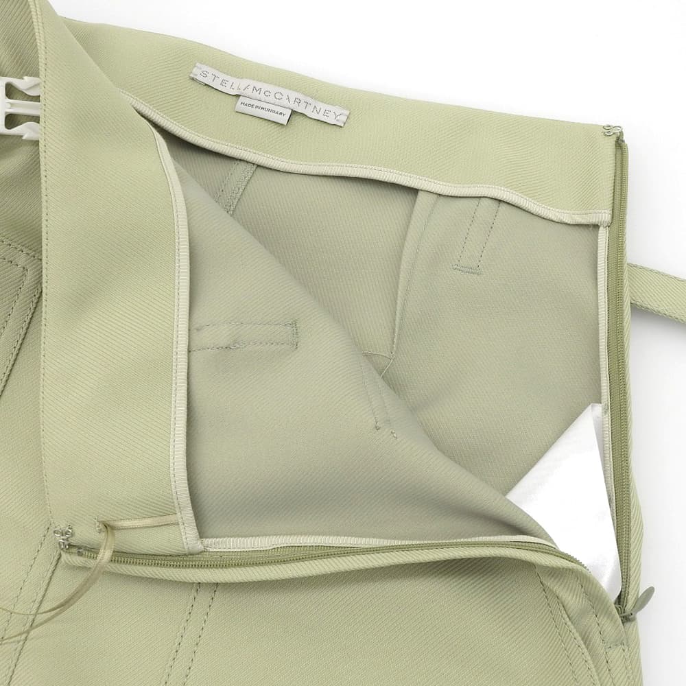 STELLA McCARTNEY ステラマッカートニー 美品 ベルト付き スカート レディース ライトグリーン 34 603150 スカート 34