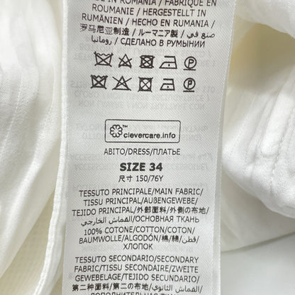 STELLA McCARTNEY ステラマッカートニー 6A0072 ﾎﾜｲﾄ ﾉｰｶﾗｰ ｼｬﾂﾜﾝﾋﾟｰｽ ワンピース 34