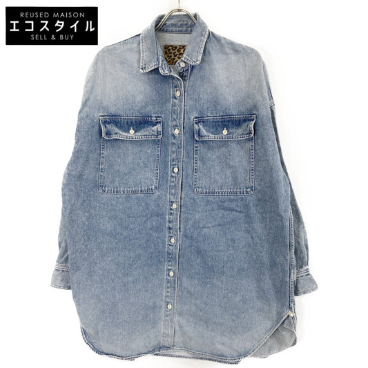 Whim Gazette ウィムガゼット WGZ1042104A0005 24AW ｲﾝﾃﾞｨｺﾞﾌﾞﾙｰ 15th Anniversary ﾃﾞﾆﾑｼｬﾂ トップス F