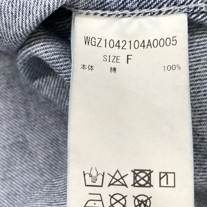 Whim Gazette ウィムガゼット WGZ1042104A0005 24AW ｲﾝﾃﾞｨｺﾞﾌﾞﾙｰ 15th Anniversary ﾃﾞﾆﾑｼｬﾂ トップス F