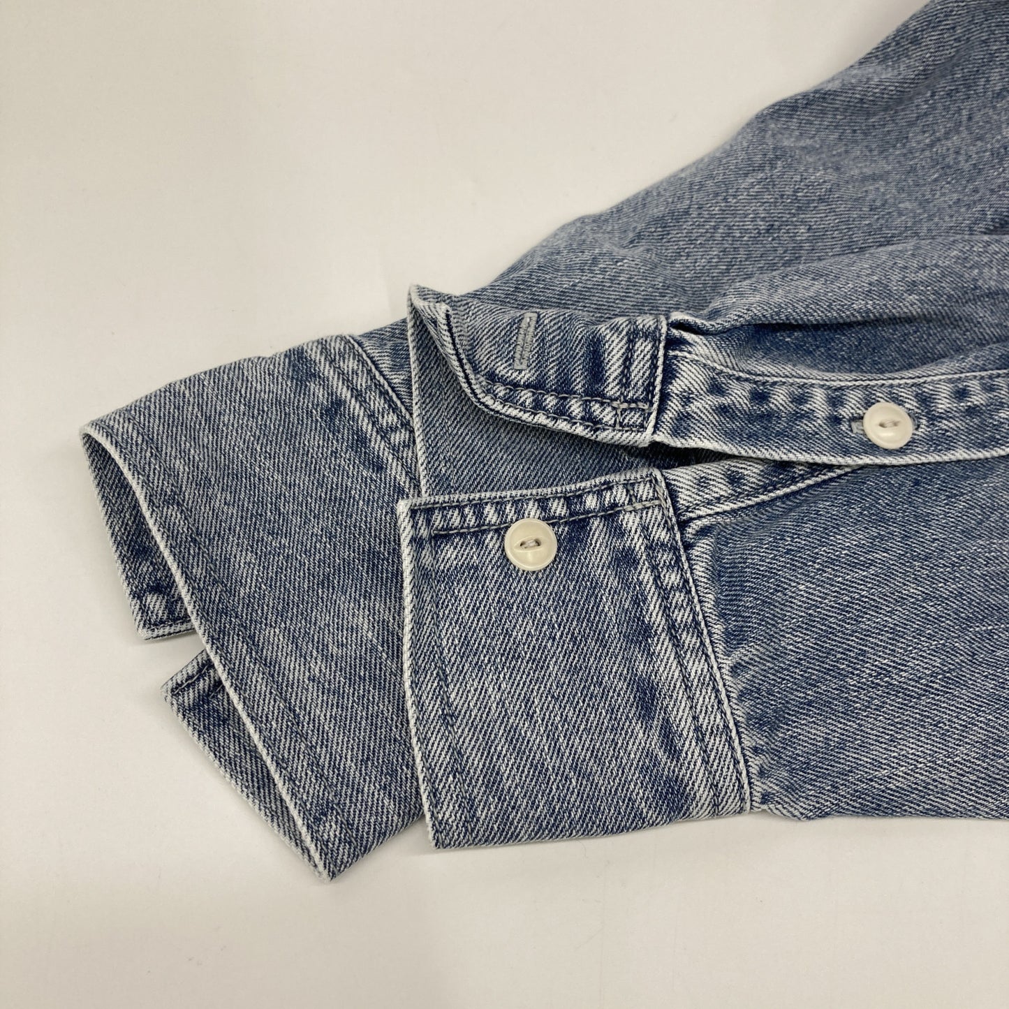 Whim Gazette ウィムガゼット WGZ1042104A0005 24AW ｲﾝﾃﾞｨｺﾞﾌﾞﾙｰ 15th Anniversary ﾃﾞﾆﾑｼｬﾂ トップス F