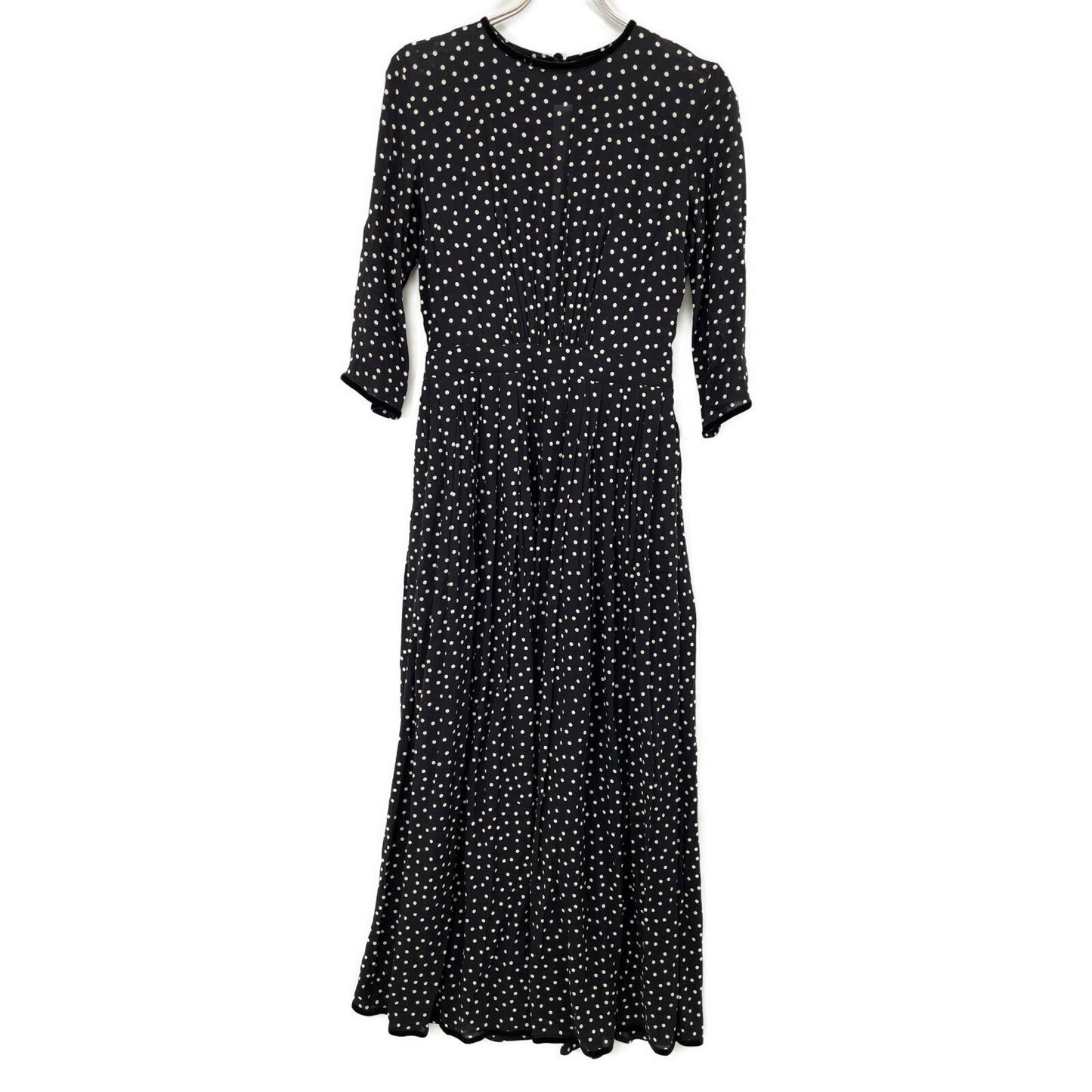 SINME シンメ K10-2 ﾌﾞﾗｯｸ ﾎﾟﾙｶﾄﾞｯﾄﾏｷｼﾜﾝﾋﾟｰｽ ワンピース S