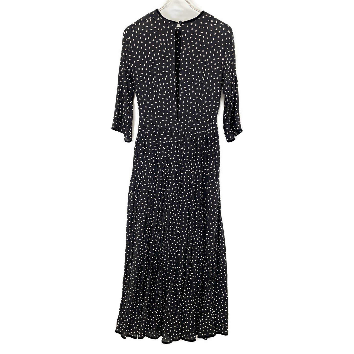 SINME シンメ K10-2 ﾌﾞﾗｯｸ ﾎﾟﾙｶﾄﾞｯﾄﾏｷｼﾜﾝﾋﾟｰｽ ワンピース S