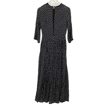 SINME シンメ K10-2 ﾌﾞﾗｯｸ ﾎﾟﾙｶﾄﾞｯﾄﾏｷｼﾜﾝﾋﾟｰｽ ワンピース S