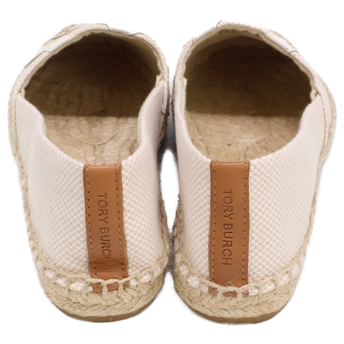 Tory Burch トリーバーチ 【美品】リネンｘレザー ロゴデザイン エスパドリーユ/フラット シューズ 5