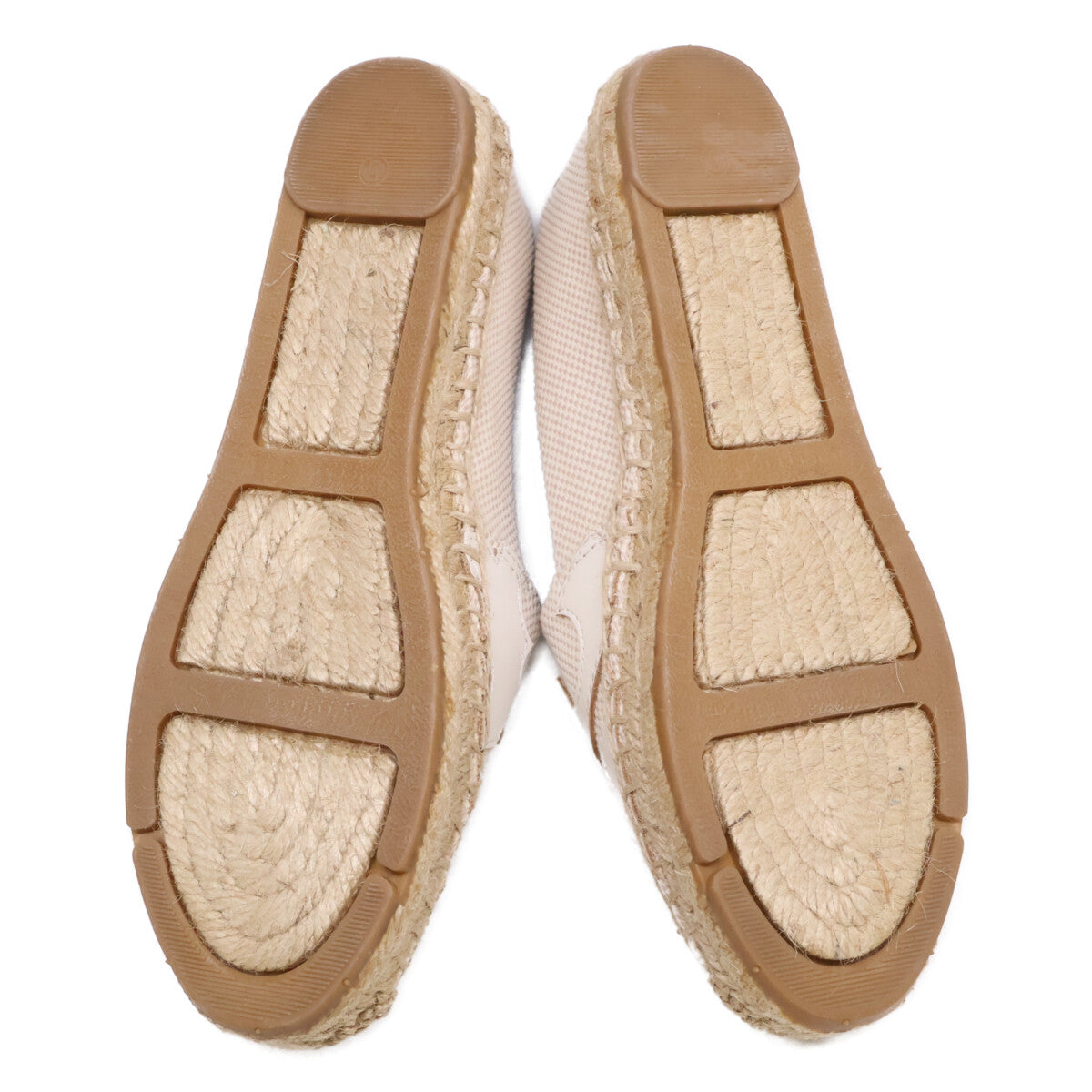 Tory Burch トリーバーチ 【美品】リネンｘレザー ロゴデザイン エスパドリーユ/フラット シューズ 5