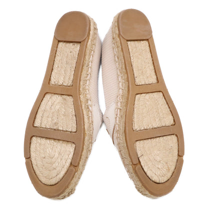 Tory Burch トリーバーチ 【美品】リネンｘレザー ロゴデザイン エスパドリーユ/フラット シューズ 5
