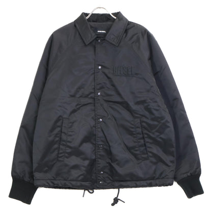 DIESEL ディーゼル ﾌﾞﾗｯｸ ﾛｺﾞ刺繍ｺｰﾁｼﾞｬｹｯﾄ ジャケット S