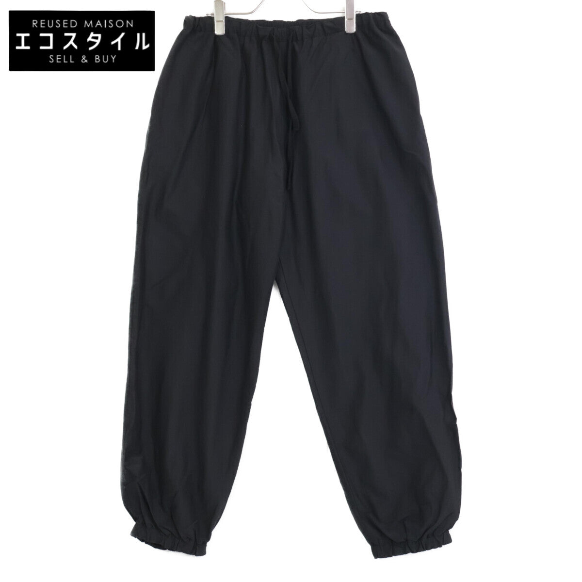 COMOLI コモリ 25SS B01-06014 ﾌﾞﾗｯｸ ｺｯﾄﾝ×ｼﾙｸ ﾄﾞﾛｰｽﾄﾘﾝｸﾞ ﾘﾊﾞｰｼﾌﾞﾙﾊﾟﾝﾂ ボトムス 表記無し