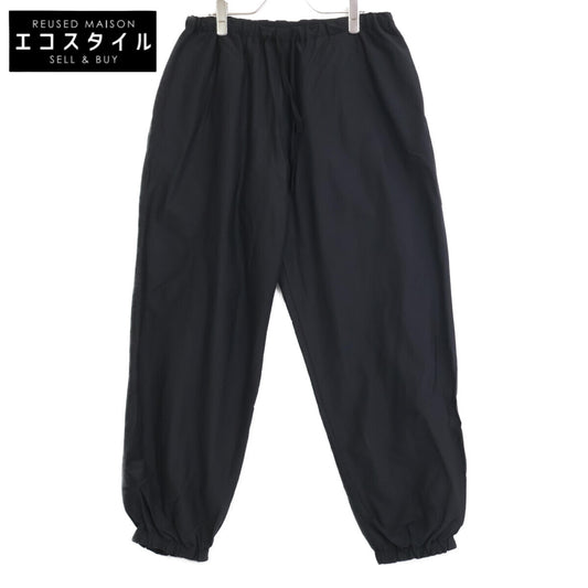 COMOLI コモリ 25SS B01-06014 ﾌﾞﾗｯｸ ｺｯﾄﾝ×ｼﾙｸ ﾄﾞﾛｰｽﾄﾘﾝｸﾞ ﾘﾊﾞｰｼﾌﾞﾙﾊﾟﾝﾂ ボトムス 表記無し