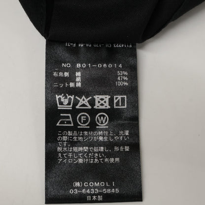 COMOLI コモリ 25SS B01-06014 ﾌﾞﾗｯｸ ｺｯﾄﾝ×ｼﾙｸ ﾄﾞﾛｰｽﾄﾘﾝｸﾞ ﾘﾊﾞｰｼﾌﾞﾙﾊﾟﾝﾂ ボトムス 表記無し