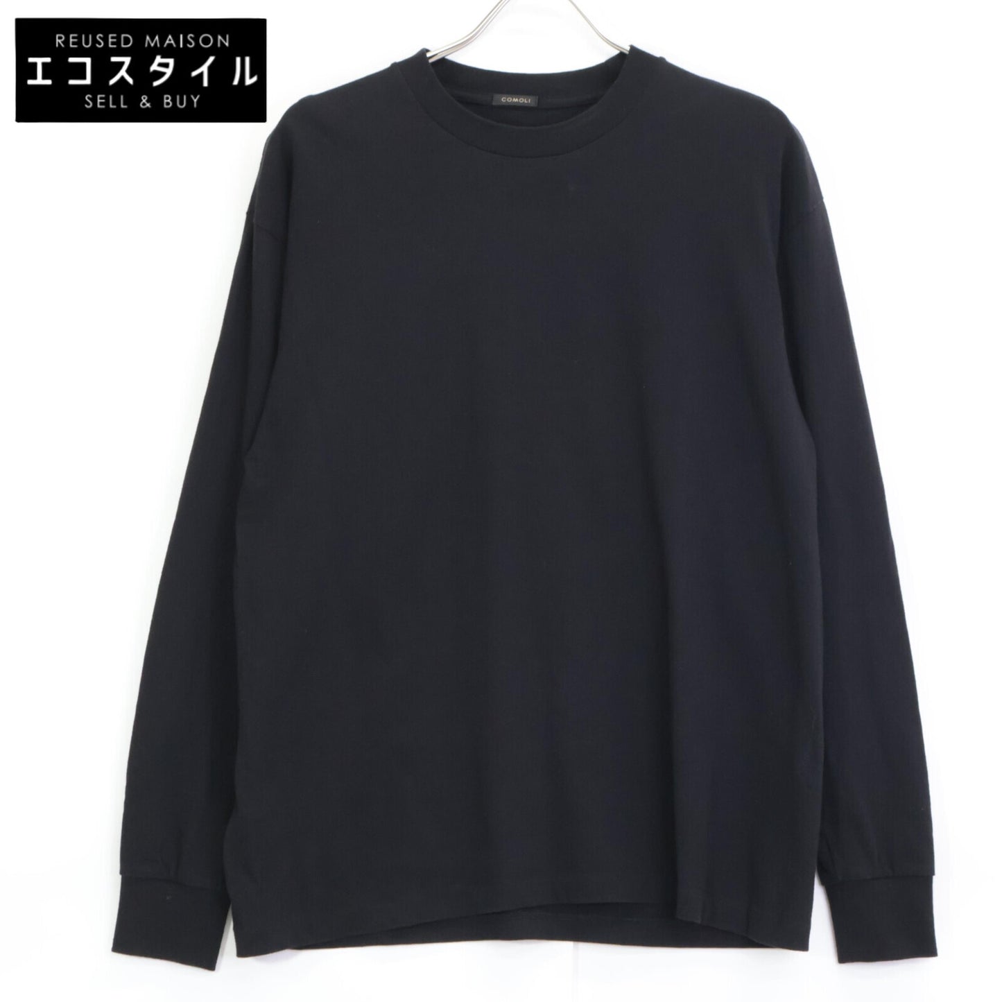 COMOLI コモリ 24AW A03-05011 ﾌﾞﾗｯｸ ｺｯﾄﾝｼﾞｬｰｼﾞ 長袖Tｼｬﾂ トップス 2