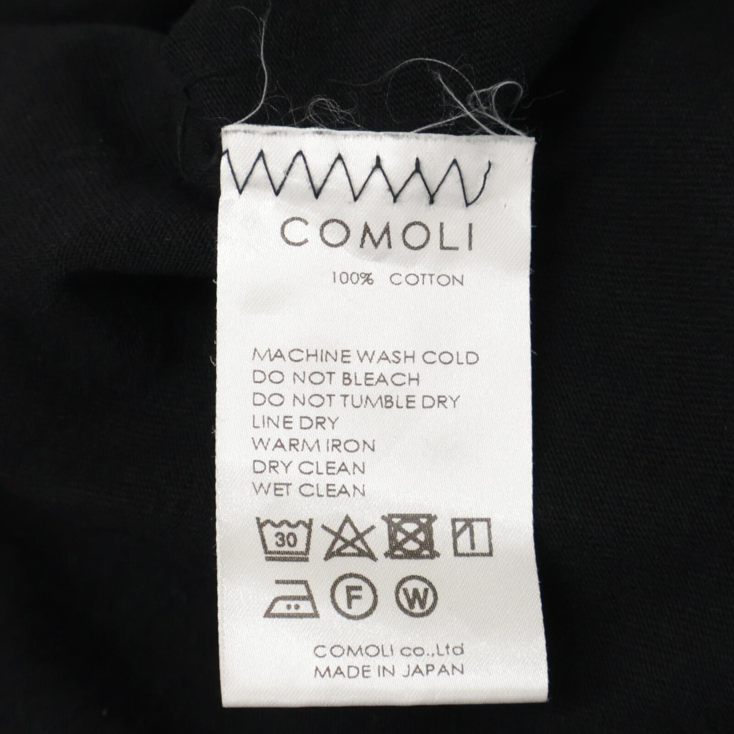 COMOLI コモリ 24AW A03-05011 ﾌﾞﾗｯｸ ｺｯﾄﾝｼﾞｬｰｼﾞ 長袖Tｼｬﾂ トップス 2