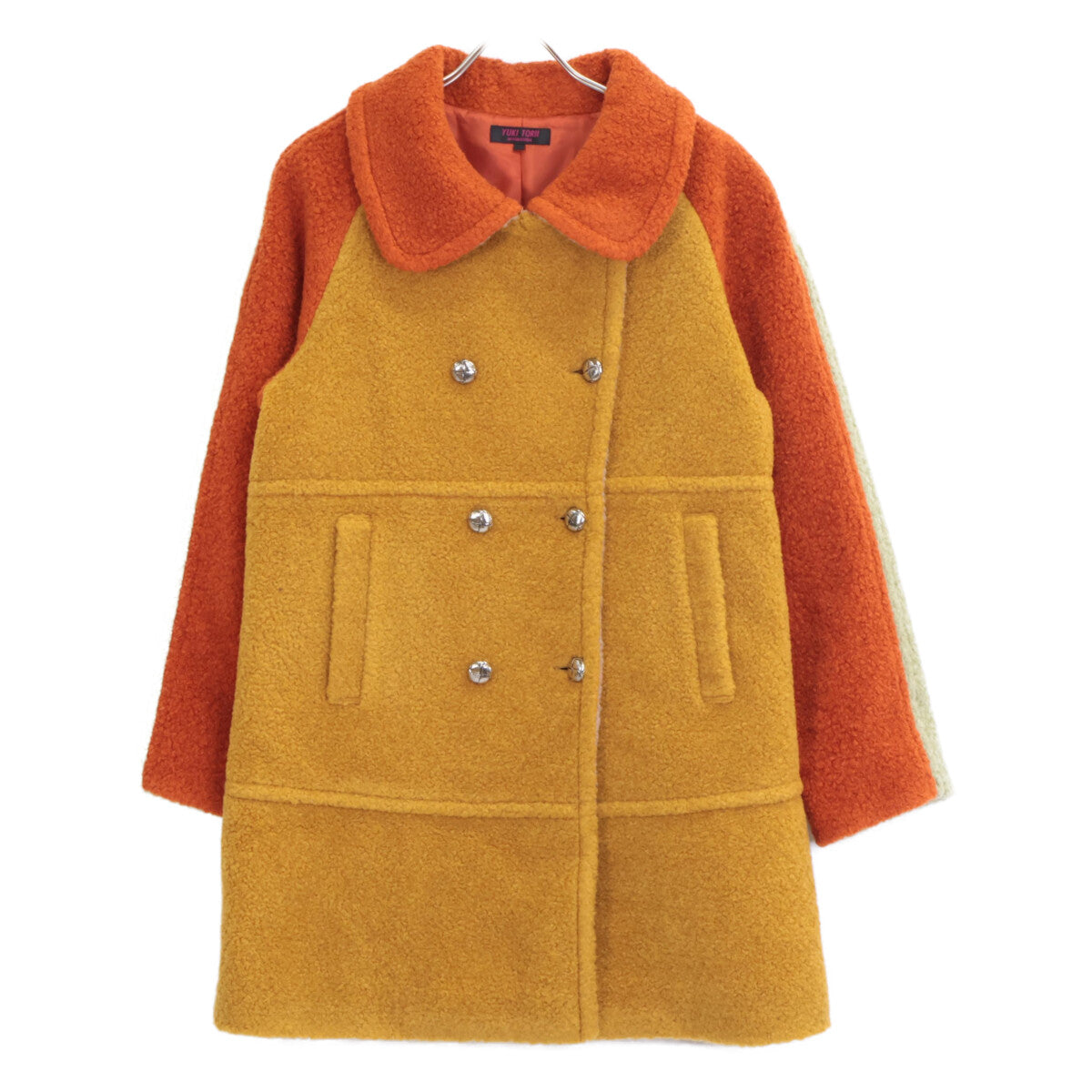 YUKITORII ユキトリイ ｲｴﾛｰ×ｵﾚﾝｼﾞ ﾎﾞｱ ｺｰﾄ コート L