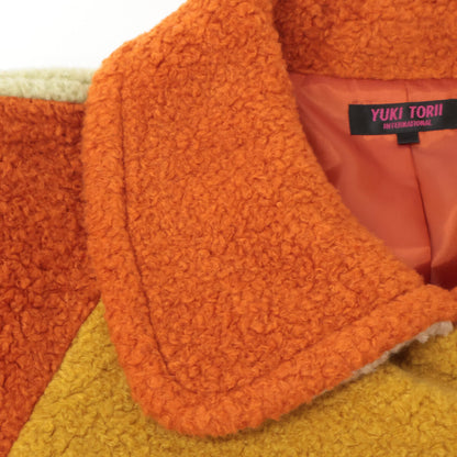 YUKITORII ユキトリイ ｲｴﾛｰ×ｵﾚﾝｼﾞ ﾎﾞｱ ｺｰﾄ コート L