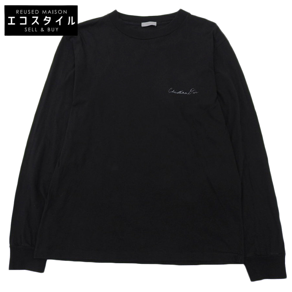 DIOR ディオール コットン Lily of the Valley バックプリント ロングスリーブ カットソー トップス ブラック S 49DJ645A0817 トップス S