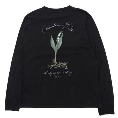 DIOR ディオール コットン Lily of the Valley バックプリント ロングスリーブ カットソー トップス ブラック S 49DJ645A0817 トップス S