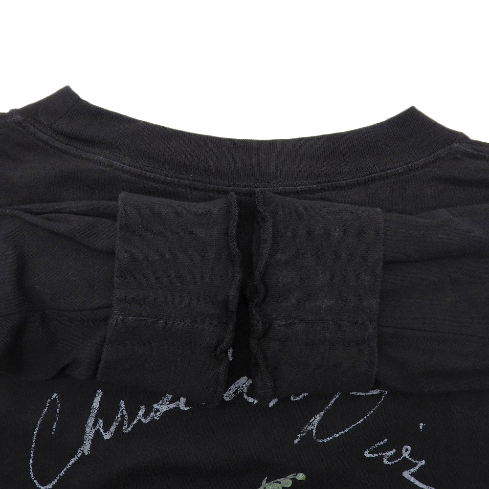 DIOR ディオール コットン Lily of the Valley バックプリント ロングスリーブ カットソー トップス ブラック S 49DJ645A0817 トップス S