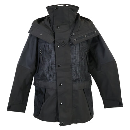 BURBERRY バーバリー x POP TRADING COMPANY 国内正規 8061317 テクニカルナイロン メッシュポケット バックロゴ ショートフードパーカ ジャケット S