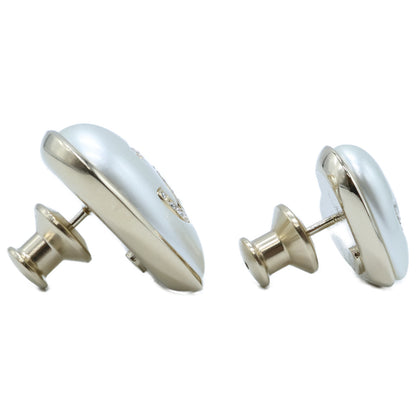 CHANEL シャネル 新品同様 A22V AB7007 ココマーク ラインストーン ハートモチーフ フェイクパールブローチ 2点セット ブローチ