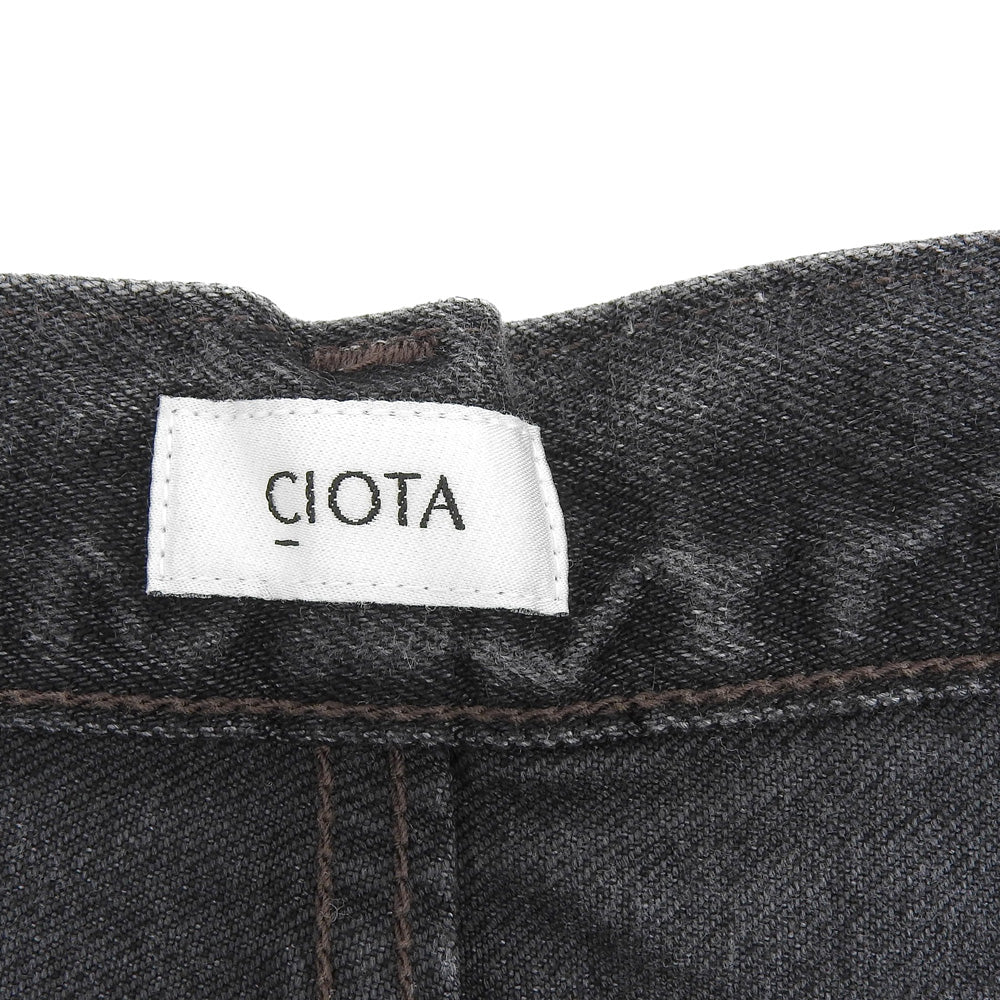 CIOTA シオタ ハイウエスト デニム パンツ ボトムス レディース ブラック 28 ボトムス 28