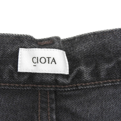 CIOTA シオタ ハイウエスト デニム パンツ ボトムス レディース ブラック 28 ボトムス 28