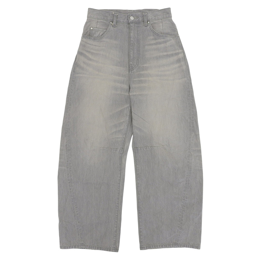 ASTRAET アストラット 美品 LOOFAH ジップフライ ワイドデニムパンツ ボトムス レディース コットン グレー 0 5414-299-0482 25SS ボトムス 0