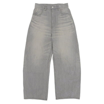 ASTRAET アストラット 美品 LOOFAH ジップフライ ワイドデニムパンツ ボトムス レディース コットン グレー 0 5414-299-0482 25SS ボトムス 0