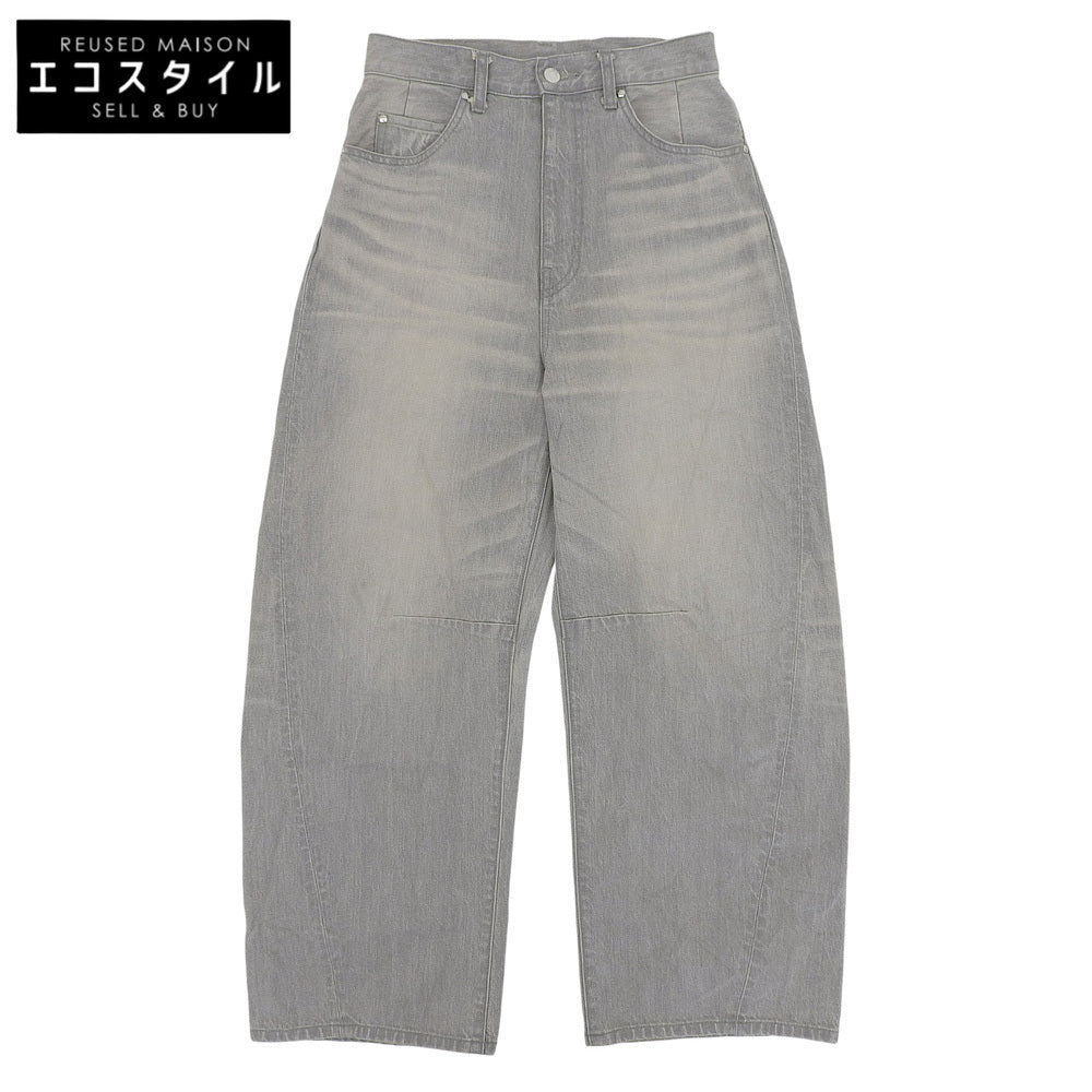 ASTRAET アストラット 美品 LOOFAH ジップフライ ワイドデニムパンツ ボトムス レディース コットン グレー 0 5414-299-0482 25SS ボトムス 0