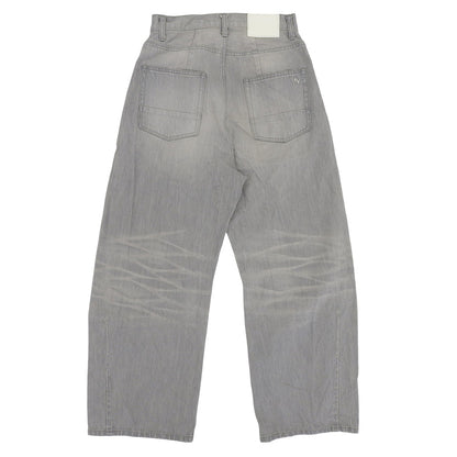ASTRAET アストラット 美品 LOOFAH ジップフライ ワイドデニムパンツ ボトムス レディース コットン グレー 0 5414-299-0482 25SS ボトムス 0
