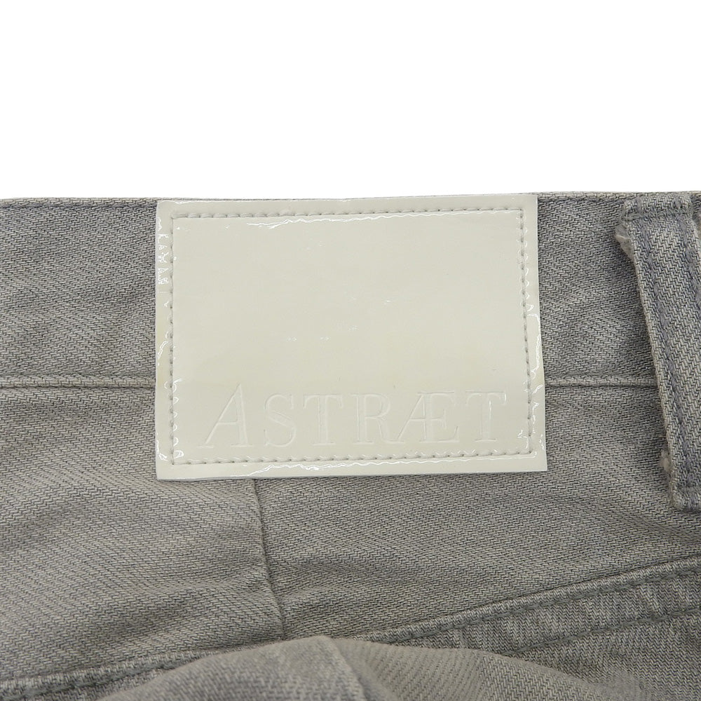 ASTRAET アストラット 美品 LOOFAH ジップフライ ワイドデニムパンツ ボトムス レディース コットン グレー 0 5414-299-0482 25SS ボトムス 0