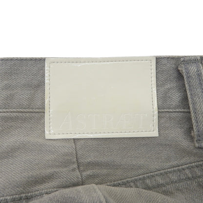 ASTRAET アストラット 美品 LOOFAH ジップフライ ワイドデニムパンツ ボトムス レディース コットン グレー 0 5414-299-0482 25SS ボトムス 0