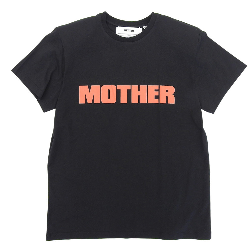BETTER ベター 美品 フロントロゴ MOTHER T-SHIRT Tシャツ トップス レディース ブラック×レッド XS トップス XS