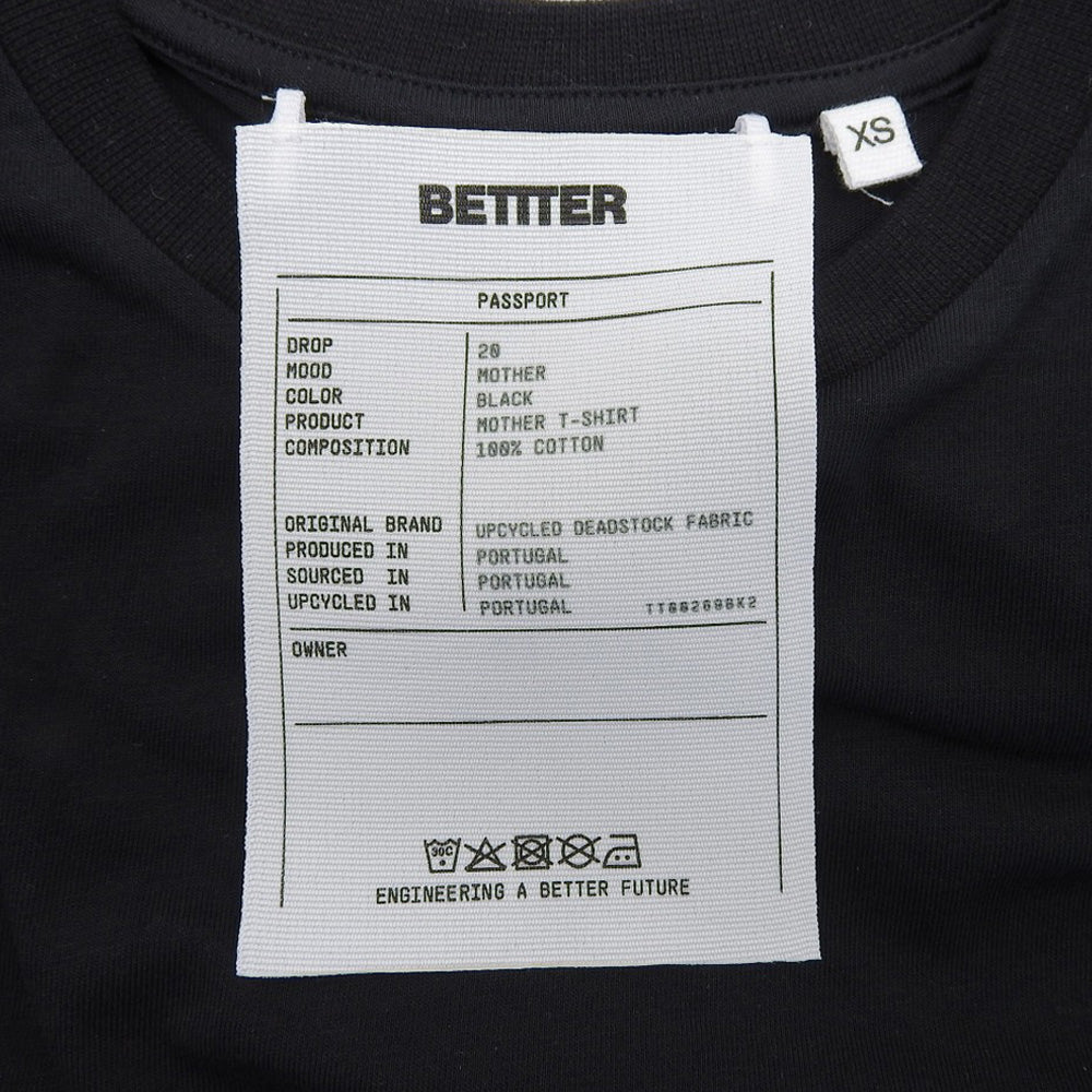 BETTER ベター 美品 フロントロゴ MOTHER T-SHIRT Tシャツ トップス レディース ブラック×レッド XS トップス XS