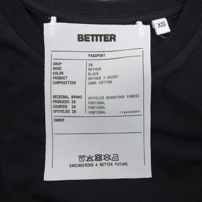 BETTER ベター 美品 フロントロゴ MOTHER T-SHIRT Tシャツ トップス レディース ブラック×レッド XS トップス XS