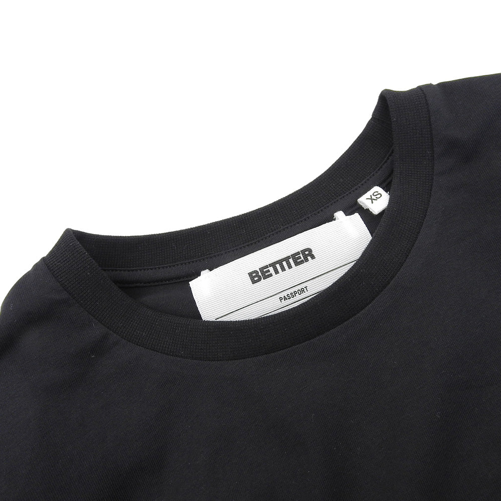 BETTER ベター 美品 フロントロゴ MOTHER T-SHIRT Tシャツ トップス レディース ブラック×レッド XS トップス XS
