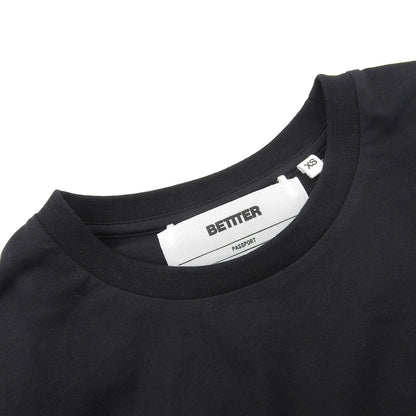 BETTER ベター 美品 フロントロゴ MOTHER T-SHIRT Tシャツ トップス レディース ブラック×レッド XS トップス XS