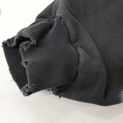 BALENCIAGA バレンシアガ 美品 24SS 739024 TQVE7 コットン スローガンプリント スウェットフーディプルオーバー パーカー トップス 2