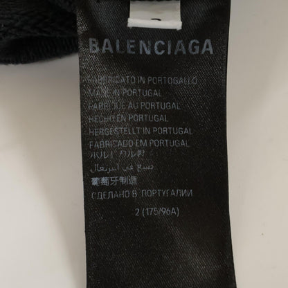 BALENCIAGA バレンシアガ 美品 24SS 739024 TQVE7 コットン スローガンプリント スウェットフーディプルオーバー パーカー トップス 2